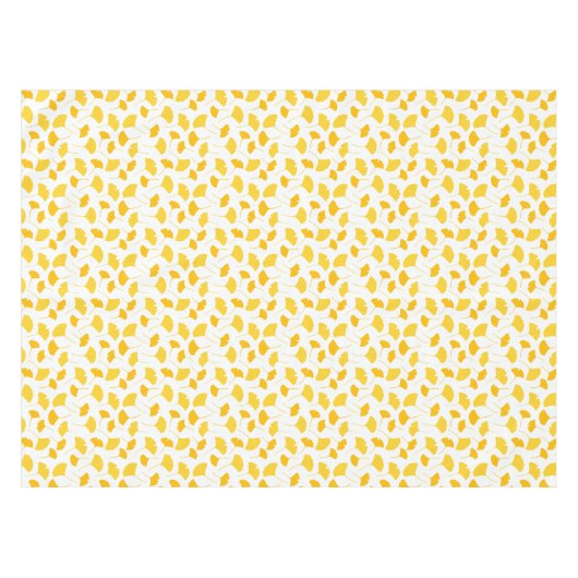 Gele glinkgo Leaf Pattern Tafelkleed (Voorkant (Horizontaal))