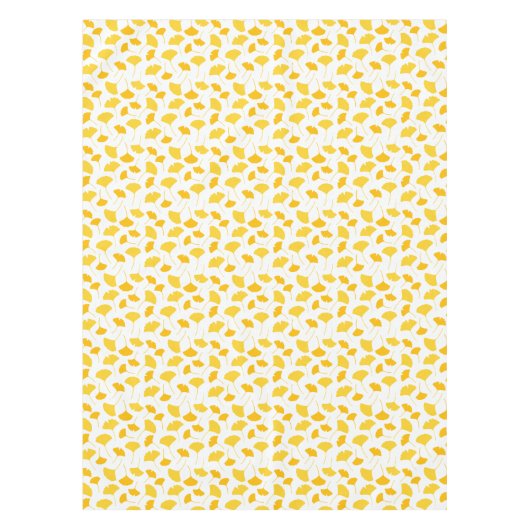 Gele glinkgo Leaf Pattern Tafelkleed (Voorkant)