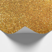 Gele glitter cadeaupapier (Hoek)