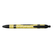 Gele Glitter Crayon Aangepaste naam Push Pen (Achterkant)