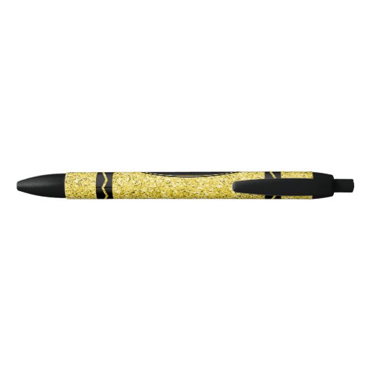 Gele Glitter Crayon Aangepaste naam Push Pen (Achterkant)