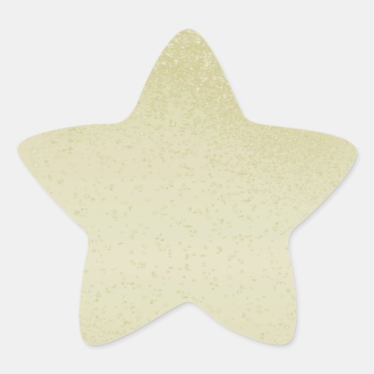 Gele Glitter Ster Sticker (Voorkant)