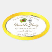 Gele Glitter White Product Labels Ladybug Logo (Voorkant)