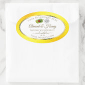 Gele Glitter White Product Labels Ladybug Logo (Tas)