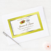 Gele Glitter White Product Labels Ladybug Logo (Envelop)
