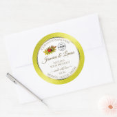 Gele Glitter White Product Labels Ladybug Logo (Envelop)