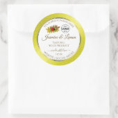 Gele Glitter White Product Labels Ladybug Logo (Tas)