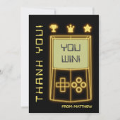 Gele Gloed Gameconsole Bedankkaart (Voorkant)