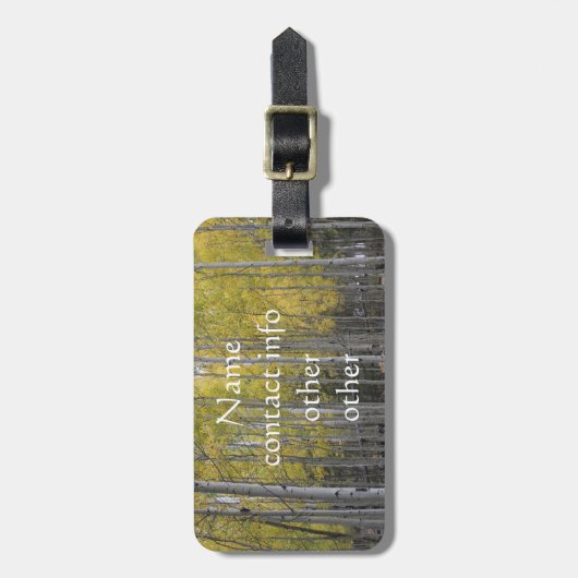 Gele gloed van Aspen Bagagelabel (Voorkant verticaal)