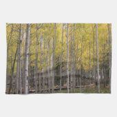 Gele gloed van Aspen Theedoek (Horizontaal)