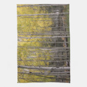 Gele gloed van Aspen Theedoek (Verticaal)