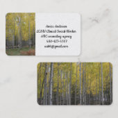 Gele gloed van Aspen Visitekaartje (Voorkant / Achterkant)