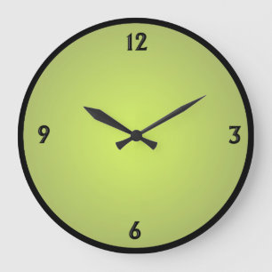 Gele gloed Vier Digit Grote Klok