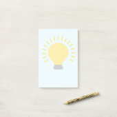 Gele gloeilamp Aqua Post-it® Notes (Op bureau)