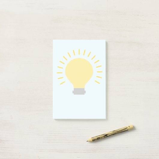 Gele gloeilamp Aqua Post-it® Notes (Op bureau)