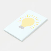 Gele gloeilamp Aqua Post-it® Notes (Schuin)