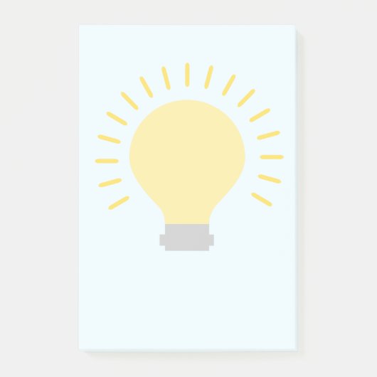 Gele gloeilamp Aqua Post-it® Notes (Voorkant)