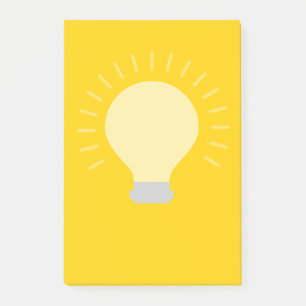 Gele gloeilamp post-it® notes