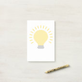 Gele gloeilamp post-it® notes (Op bureau)