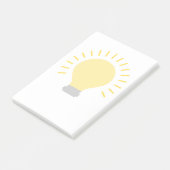 Gele gloeilamp post-it® notes (Schuin)