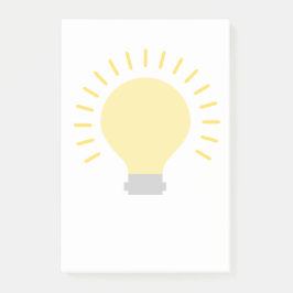 Gele gloeilamp post-it® notes
