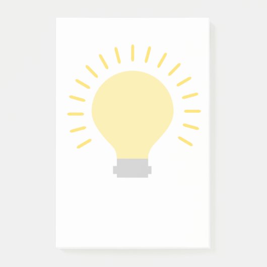 Gele gloeilamp post-it® notes (Voorkant)