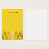 Gele Gold Chevron - aangepaste draagkaart Visitekaartje (Voorkant /achterkant)