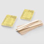 Gele Gold Deco Chic Glam Wedding Program Handwaaier (Niet-gemonteerd)