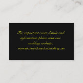 Gele Gold Fairy Tale Weddenschap Website Kaart (Achterkant)