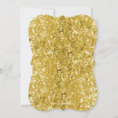 Gele-Gold Glittery Graduation Party Invitation Kaart (Achterkant)