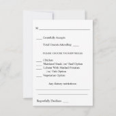 Gele Golden Floral w Meal RSVP (Achterkant)