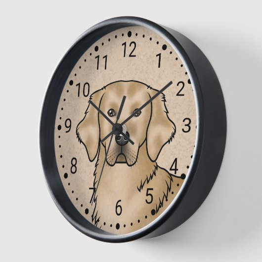 Gele Golden Retriever Cartoon Hond Hoofd Portret (Hoek)