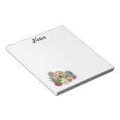 Gele Golden Retriever Schattigee Hond Kleurrijke B Notitieblok (Schuin)