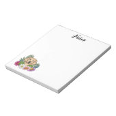 Gele Golden Retriever Schattigee Hond Kleurrijke B Notitieblok (Linkerzijde)