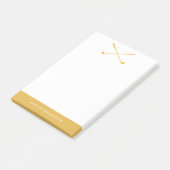 Gele Golf Clubs gepersonaliseerd Post-it® Notes (Schuin)