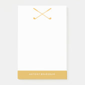 Gele Golf Clubs gepersonaliseerd Post-it® Notes (Voorkant)