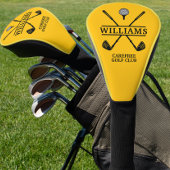 Gele golfclub speler naam golf headcover