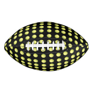 Gele Golfvallen op het zwarte patroon, American Football