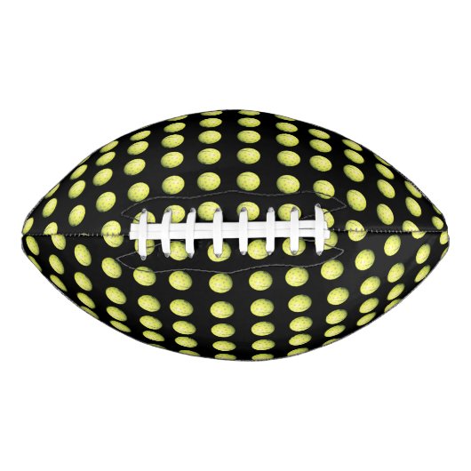 Gele Golfvallen op het zwarte patroon, American Football (Voorkant)