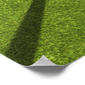 Gele golfvlaggenstok en -gat poster (Hoek)