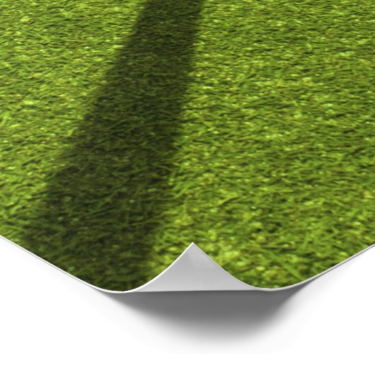 Gele golfvlaggenstok en -gat poster (Hoek)