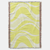 Gele golven gooien deken (Voorkant Verticaal)