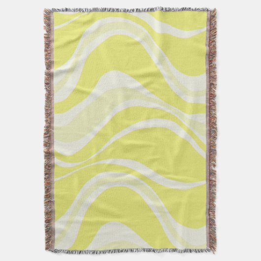 Gele golven gooien deken (Voorkant Verticaal)