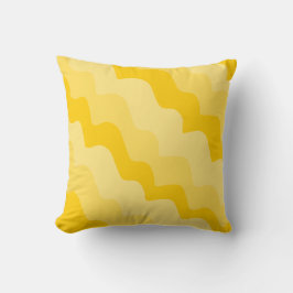 Gele golvende oceaangolven gradiënt kussen