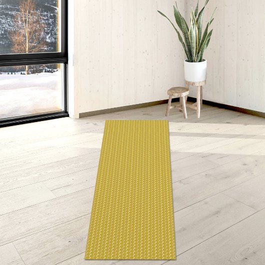 Gele golvenpatroon yogamat