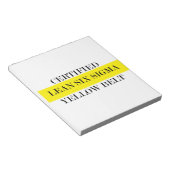 Gele gordel notitieblok (Schuin)