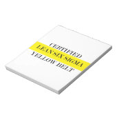 Gele gordel notitieblok (Linkerzijde)