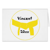 Gele gordel voor martiumarts (Voorkant Horizontaal)