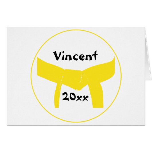 Gele gordel voor martiumarts (Voorkant Horizontaal)