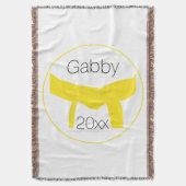 Gele gordel voor martiumarts deken (Voorkant Verticaal)